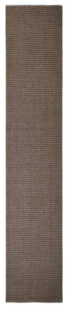 Tappeto in Sisal Naturale 66x350 cm Marrone