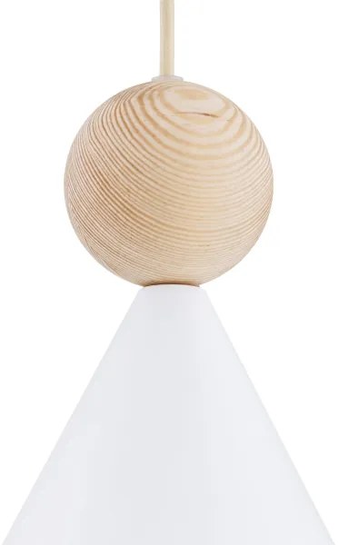 Argon 8629 - Lampadario a sospensione con filo KEGEL 1xE27/15W/230V bianco