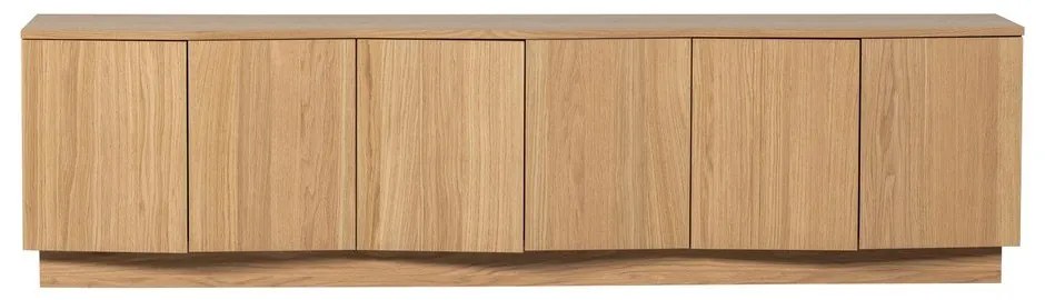 Mobile TV di colore naturale in rovere massiccio 200x52x45 cm Zuma – WOOOD