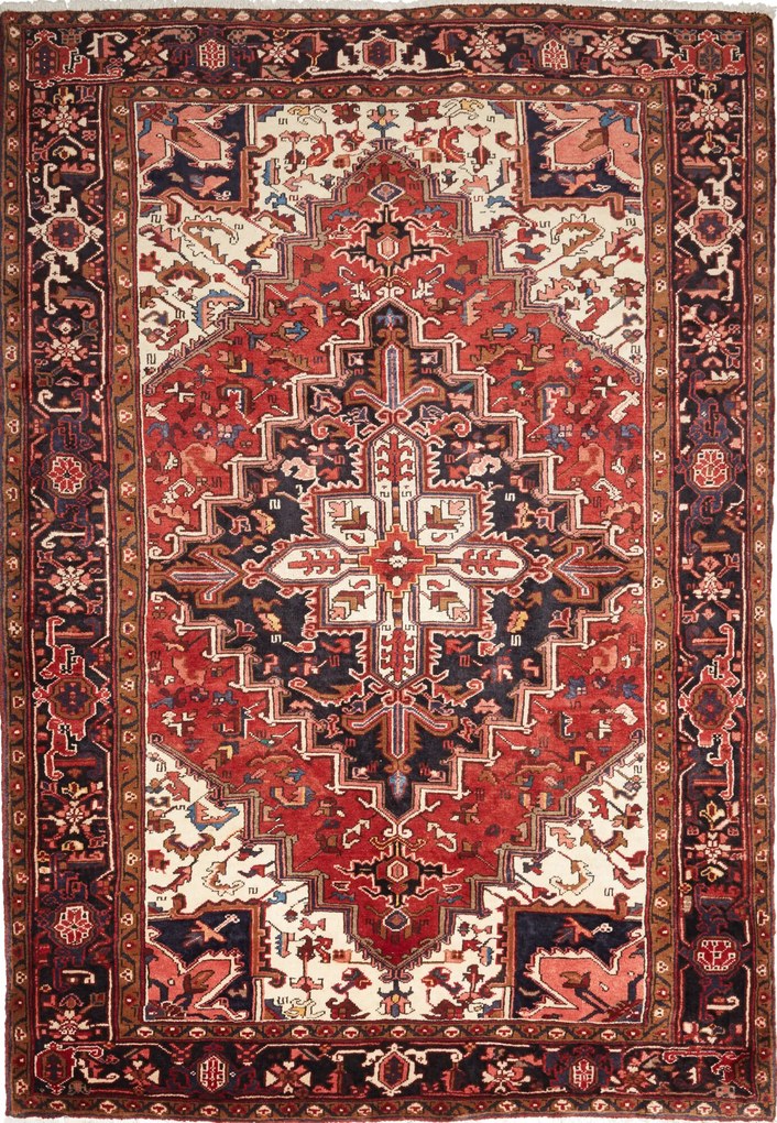 Heriz Tappeto persiano 300 x 210 Blu (Iran) Annodato A Mano