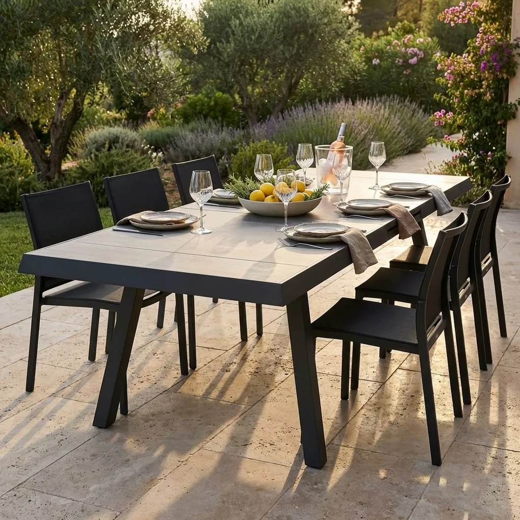 BELL - tavolo da giardino allungabile in gres