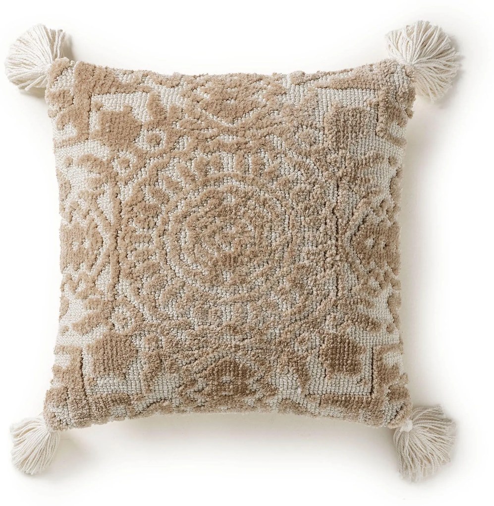 benuta Nest Copricuscino Elias Beige 45x45 cm - Tappeto design moderno soggiorno