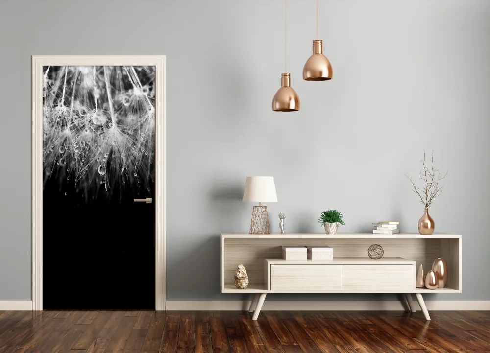 Adesivo per porta interna Semi di dente di leone 95x205 cm