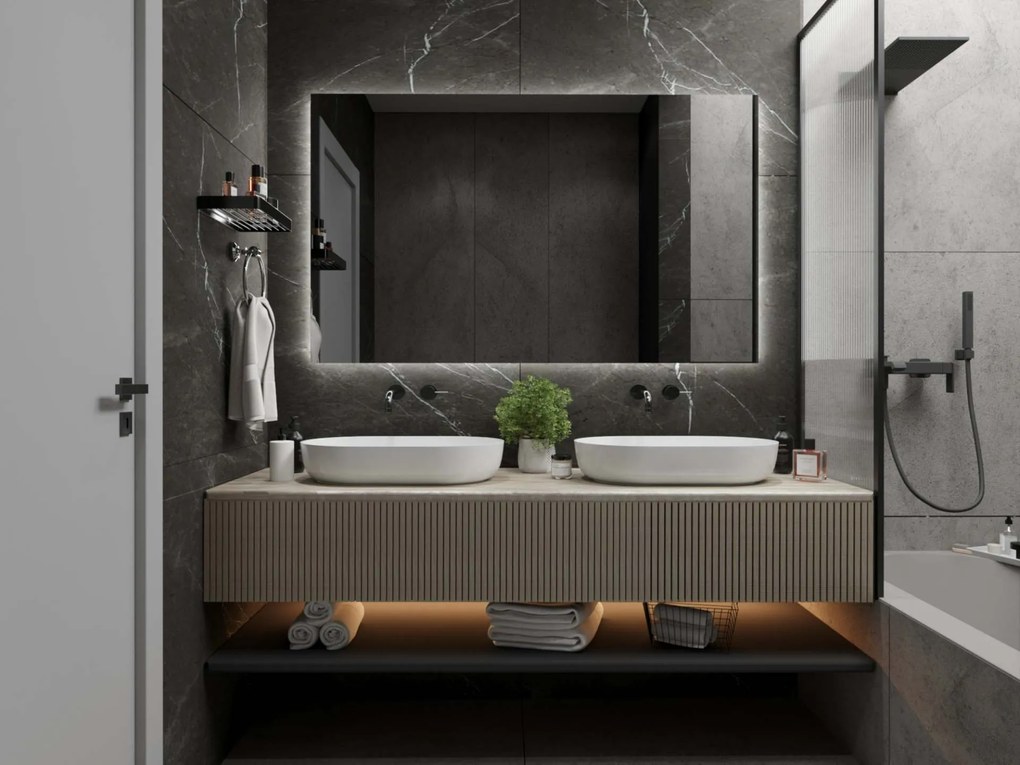 Specchio con illuminazione LED M24