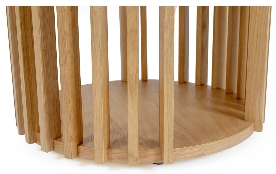 Tavolino in legno di quercia , ø 53 cm Drum - Woodman
