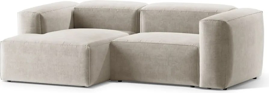 Divano angolare beige (con penisola a sinistra/con chaise lounge) Bergamo – Cosmopolitan Design