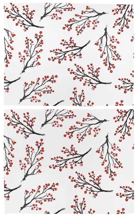 Tovagliette di stoffa natalizie in set da 2 45x35 cm Rowan Berries - Butter Kings