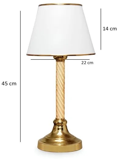 Lampada da tavolo AYD 1xE27/40W/230V bianco/oro