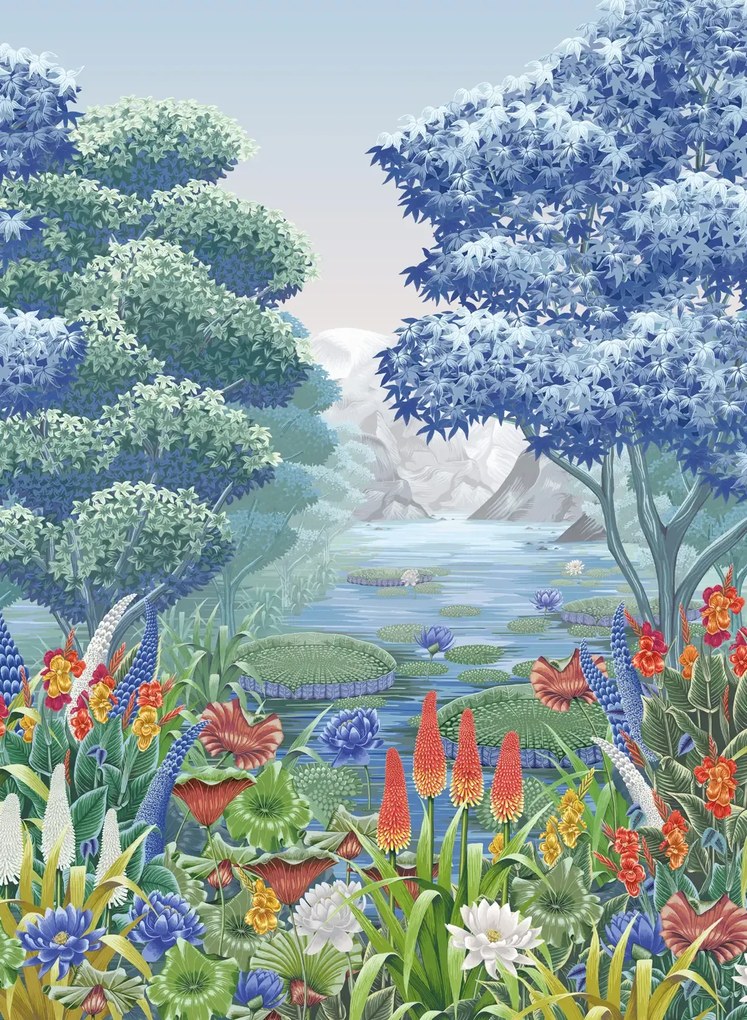 Osborne & Little Carta da parati panoramica Elysium - Cobalt