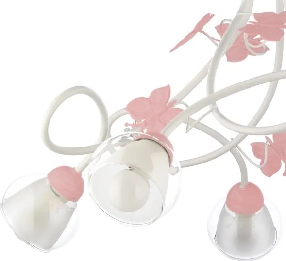 ONLI - Lampadario per bambini BUTTERFLY 5xE14/6W/230V