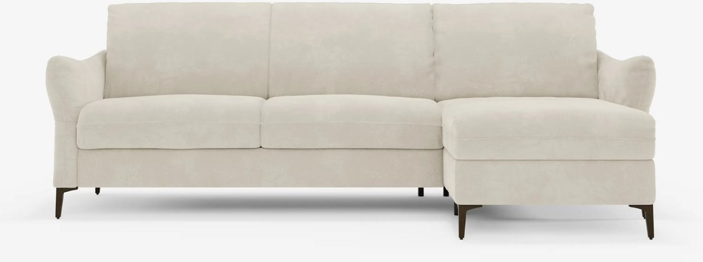 Dalia divano letto angolare con vano contenitore - materasso alto 18 cm in raffinato tessuto smacchiabile T30