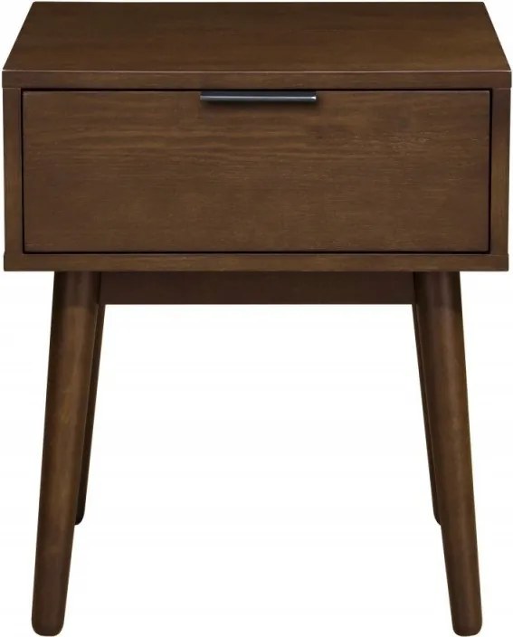 Comodino Cassina in noce - H53 cm