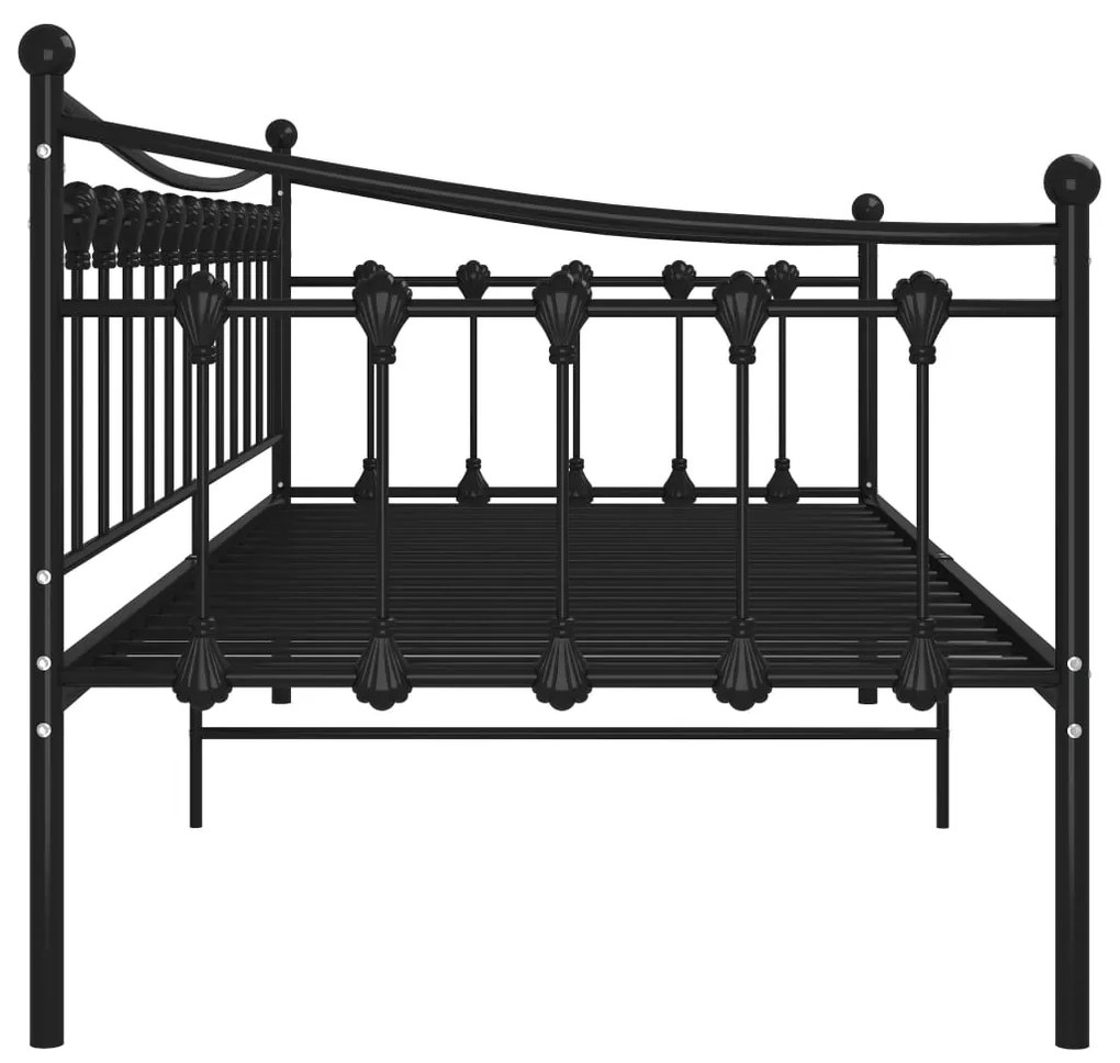 Telaio divano letto nero in metallo 90x200 cm