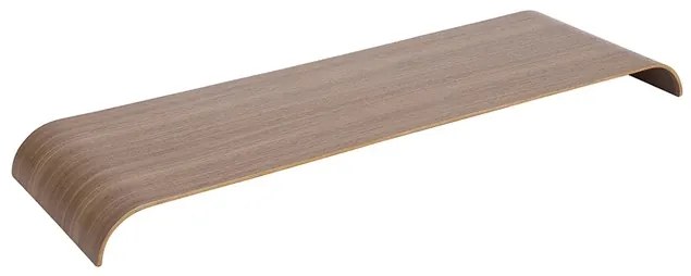 Curva Legno Vassoio per Scaffale L81xW25,3xH5,4 Walnut - AYTM