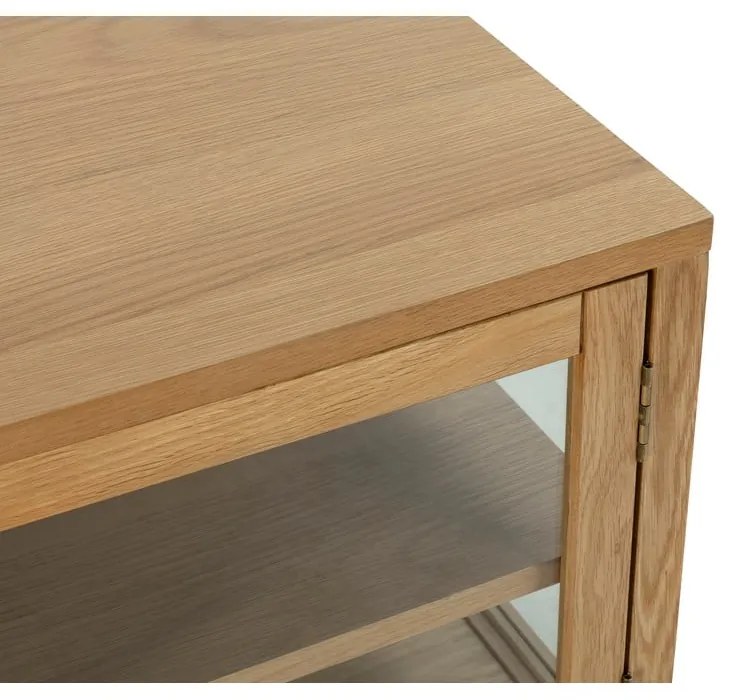 Mobile TV di colore naturale con effetto rovere 160x50x40 cm Ceci – MOME