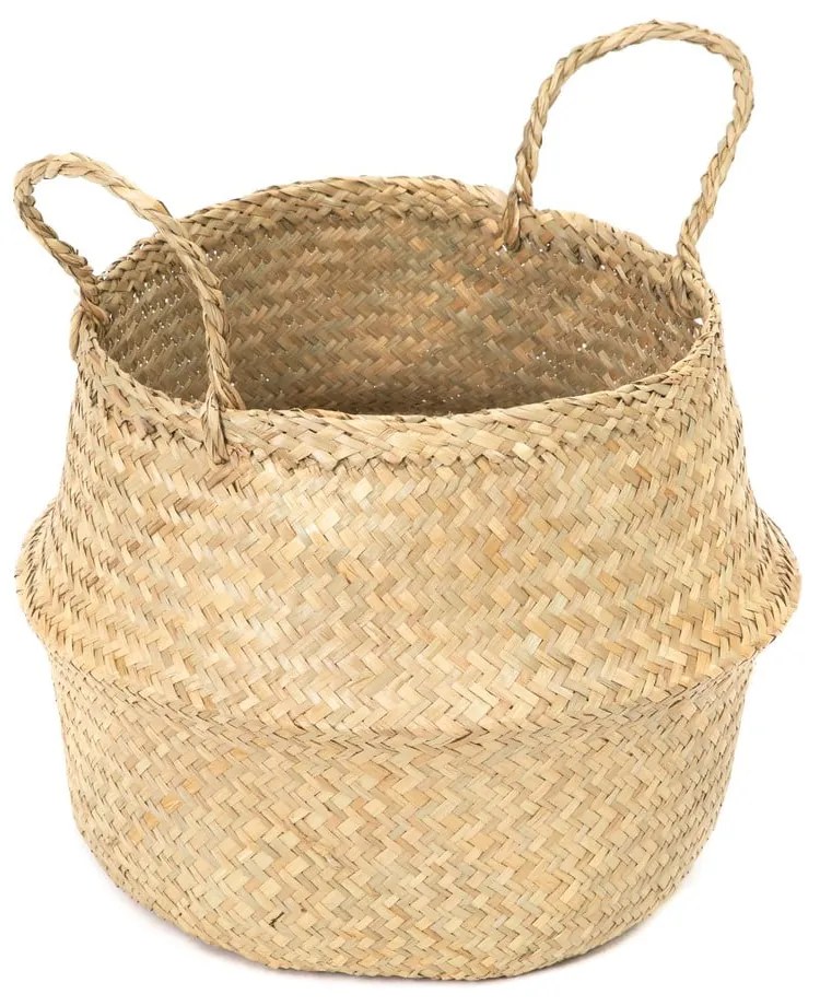 Cesto portaoggetti in seagrass chiaro , ⌀ 35 cm - Compactor