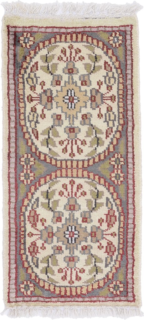 Agra Tappeto 30 x 60 (Indian) Annodato A Mano