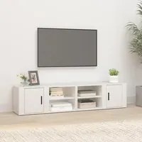 Mobili Porta TV 2 pz Bianco 80x31,5x36 cm in Legno Multistrato 819437