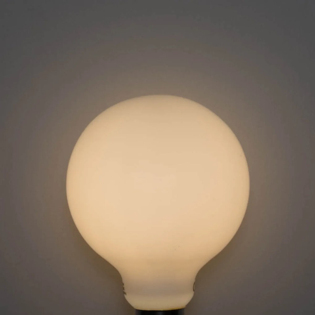 Set di 5 Lampadina LED dimmerabile a 3 livelli E27 vetro opalino G95 4W 450lm 3000K