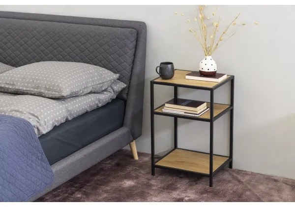 Comodino SARON quercia/nero