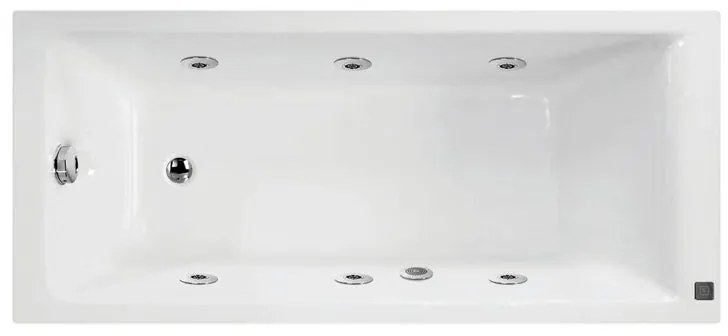 Vasca idromassaggio rettangolare bianco ,170, 75 cm, 6 bocchette, SANYCCES