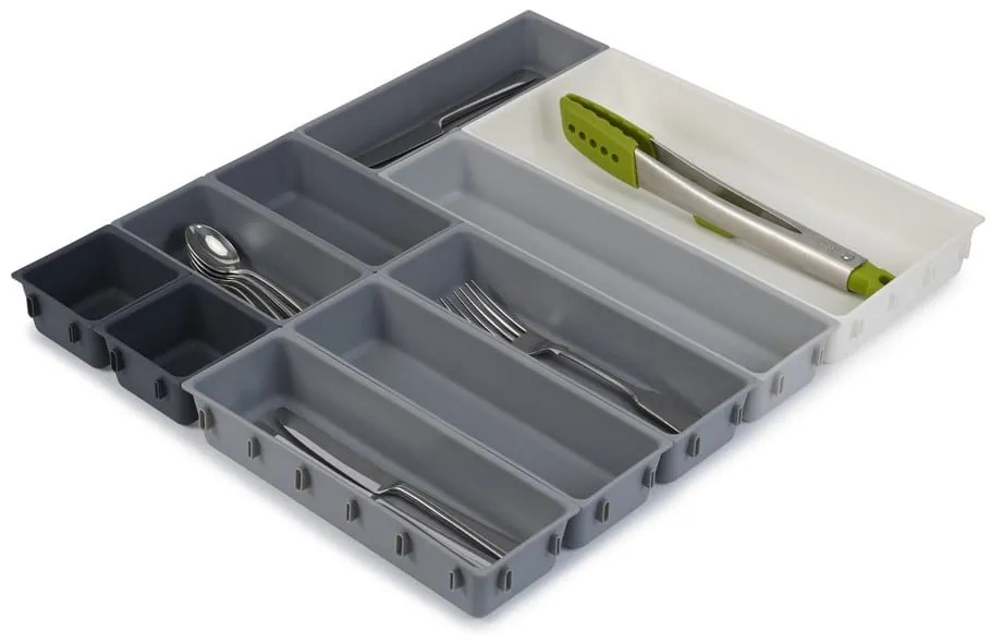 Organizzatore per cassetti variabili grigio Blox - Joseph Joseph
