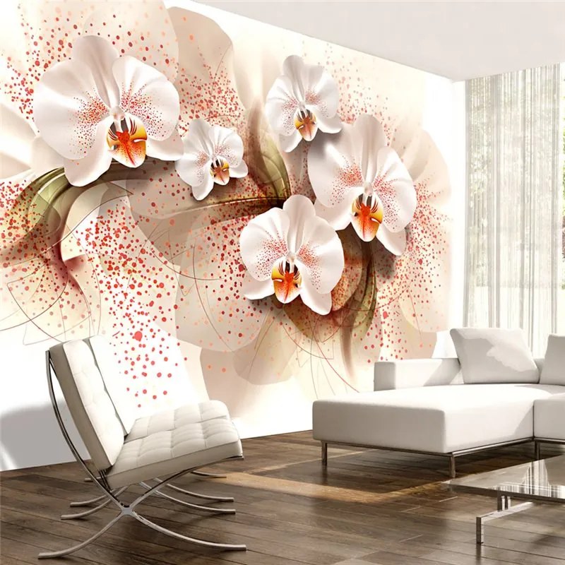 Fotomurale  Pale yellow orchids  Colore Bianco, Dimensioni e Misure 150x105