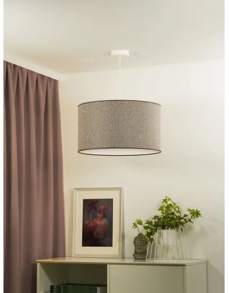 Duolla - Lampadario a sospensione con filo ROLLER ECO RECYCLING 1xE27/15W/230V diametro 45 cm marrone