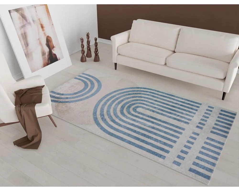 Tappeto blu/grigio 180x120 cm - Vitaus