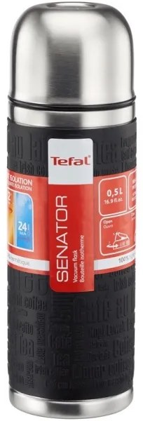 Tefal - Thermos con tazza 0,5 l SENATOR acciaio inossidabile/nero