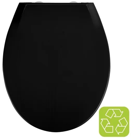 WENKO 23443100-WC sedile WC KOS 44x37 cm nero/argento