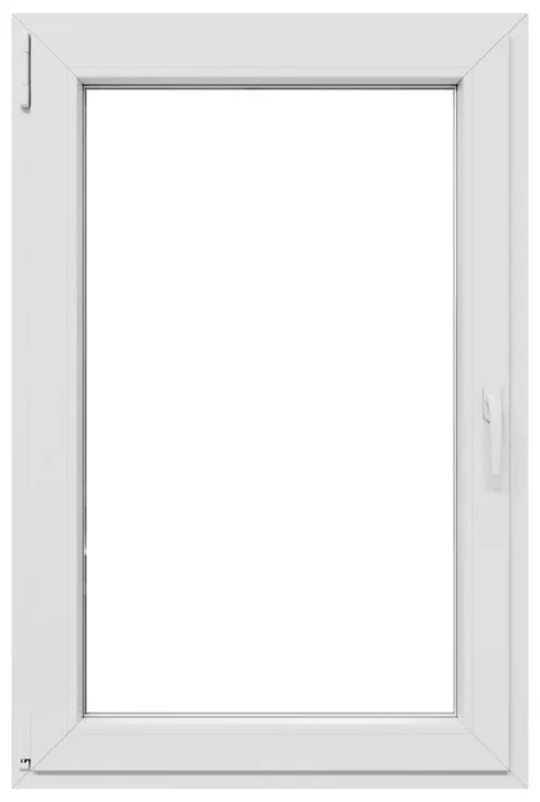 Finestra in PVC bianco L 80 x H 120 cm, 1 anta apertura a sinistra