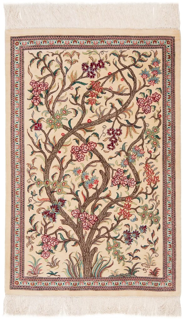 Ghom Tappeto 80x50 (Iran) Annodato A Mano