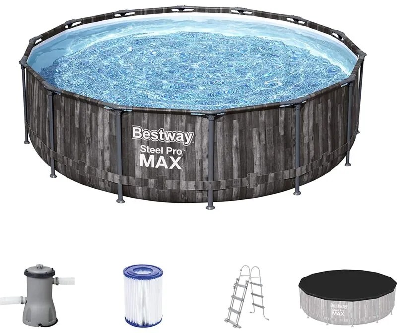 Bestway Piscina Fuori Terra Steel Pro Max Tonda Ø 427 X 107 Cm