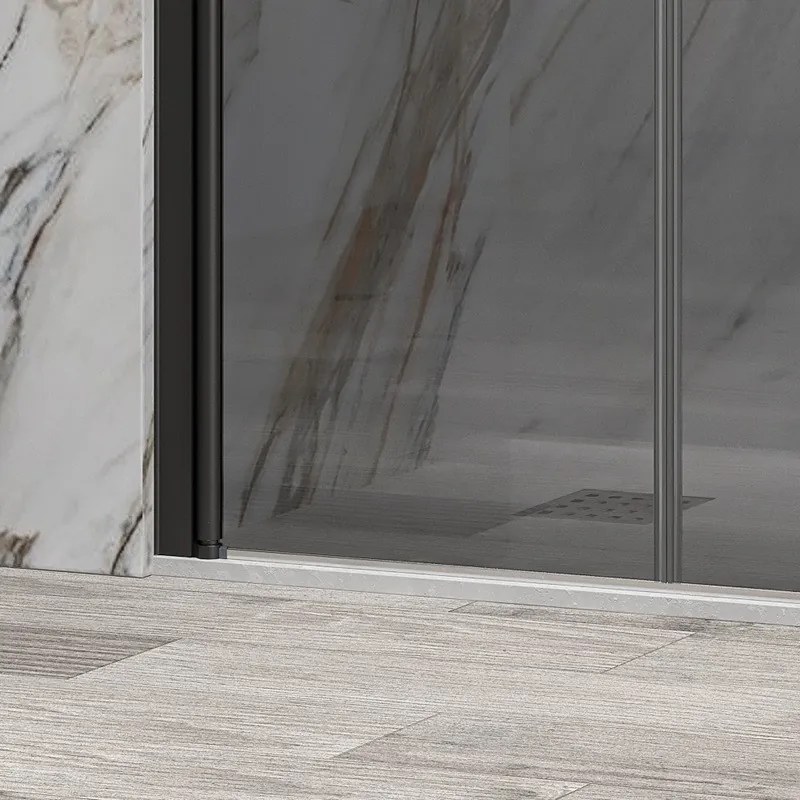 Porta doccia saloon 100-105 cm vetro fumé | KSAL2800AN - KAMALU