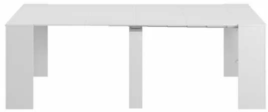 Tavolo consolle allungabile da pranzo in legno bianco per cucina design moderno