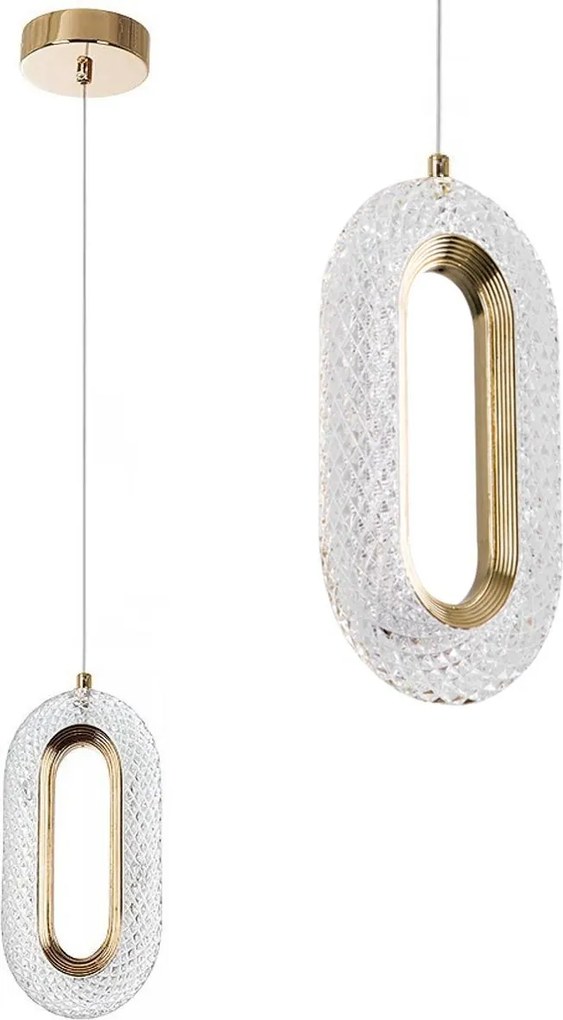 Lampadario a Sospensione in Cristallo G113-1CP GOLD