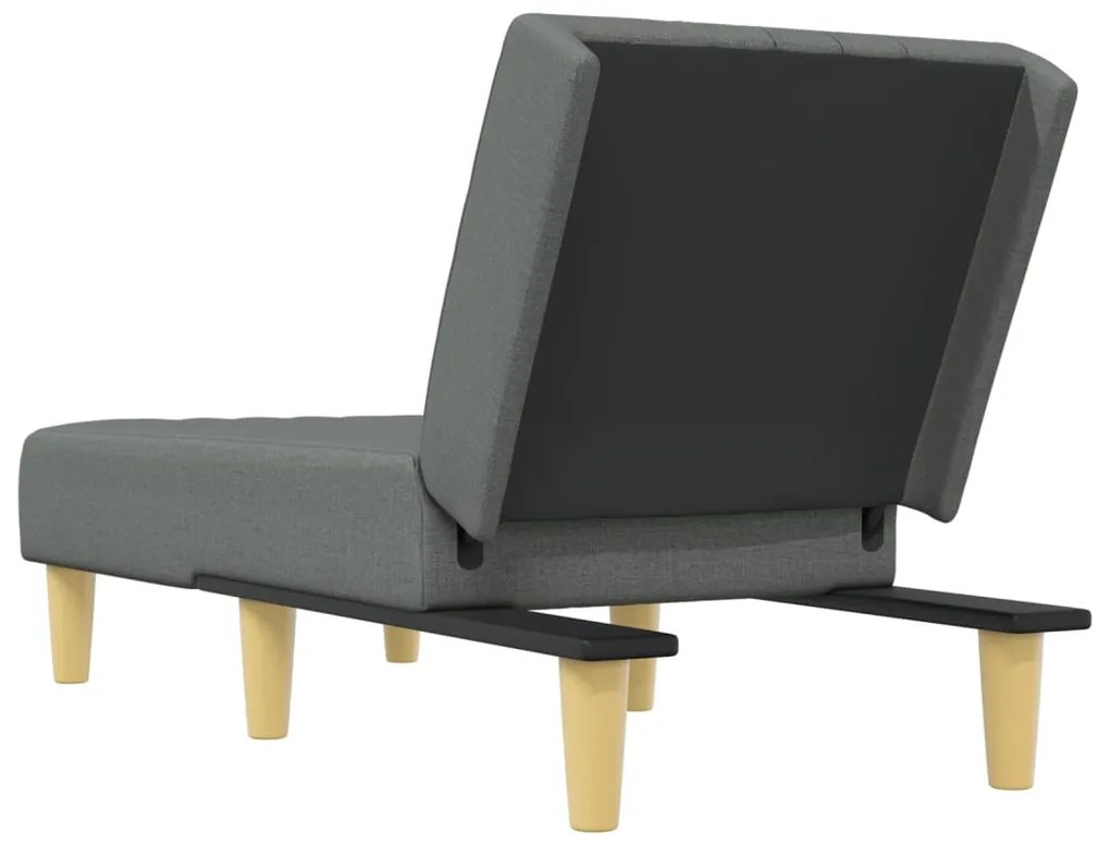 Chaise longue in tessuto grigio scuro