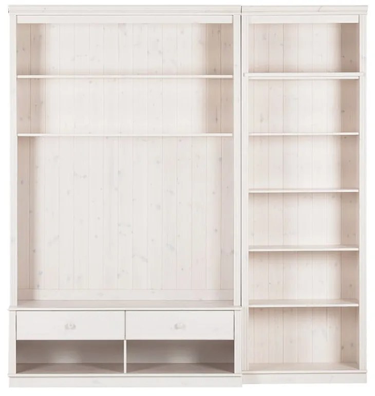 Set TV in legno di pino bianco 214x223 cm Anita - Støraa