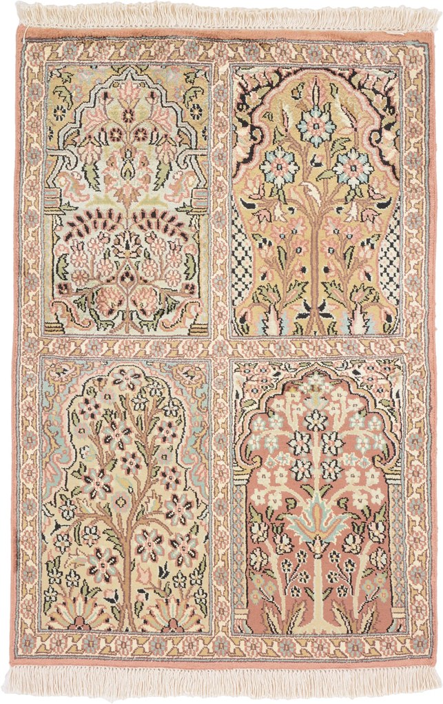 Cashmere Silk Tappeto orientale 60 x 90 (Indian) Annodato A Mano