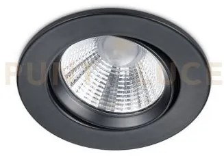 Faretto led rotondo orientabile pamir nero 650510132