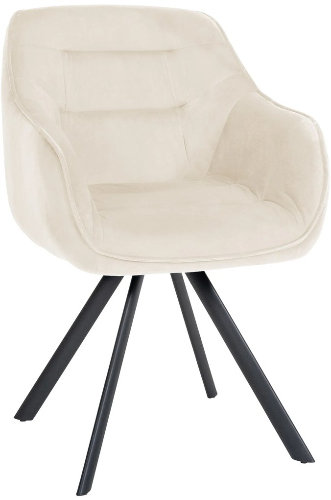 Sedia Da Sala Da Pranzo Russell: Eleganza E Comfort İn Velluto O Tessuto / Creme / Samt