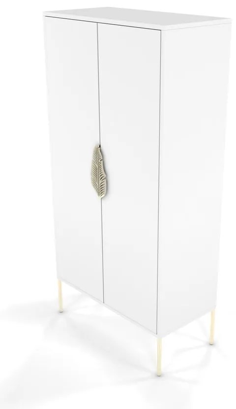 Armadio bianco 80x160 cm Merlin - Skandica