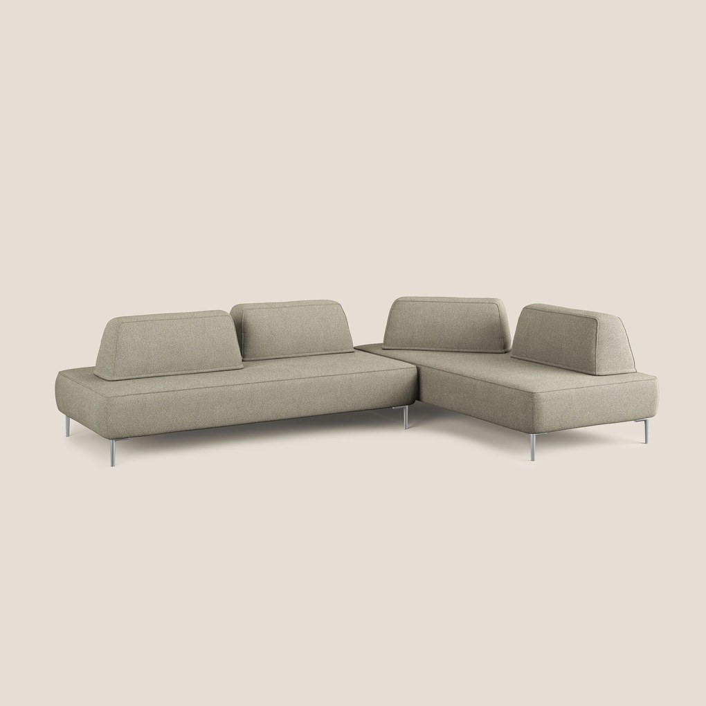 Newton divano angolare modulare con schienali movibili T07 beige