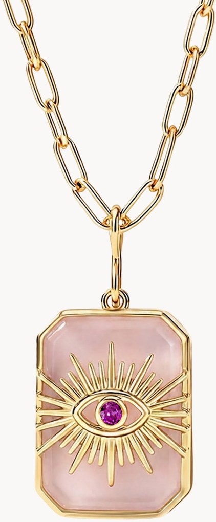 Collana placcata oro con pietre preziose Adeline