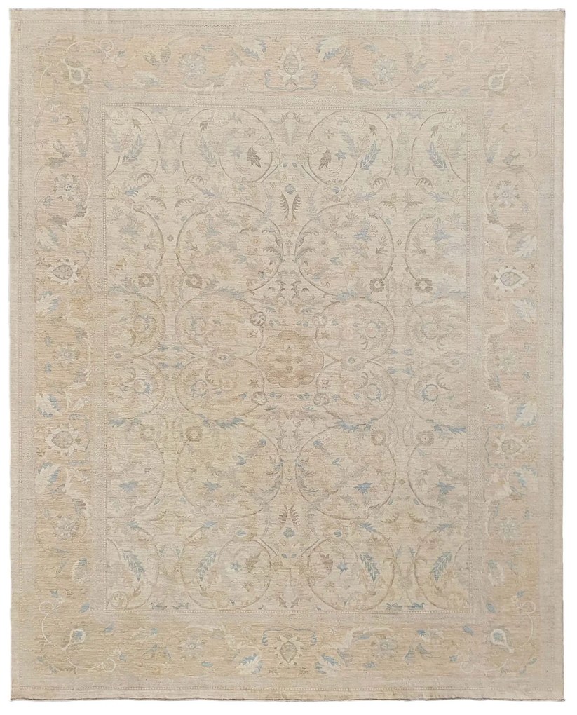Ziegler Tappeto 350 x 450 Beige (Pakistan) Annodato A Mano