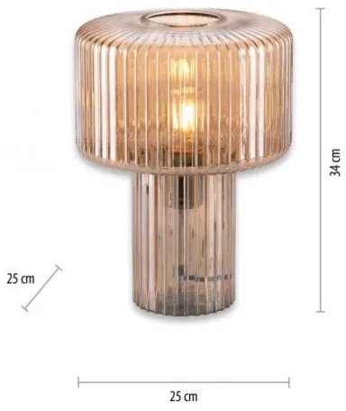 Paul Neuhaus 4092-27 - Lampada da tavolo FUNGUS 1xE27/10W/230V beige