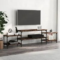 Mobile Porta TV Rovere Fumo 197x35x52 cm in Legno Multistrato 826327