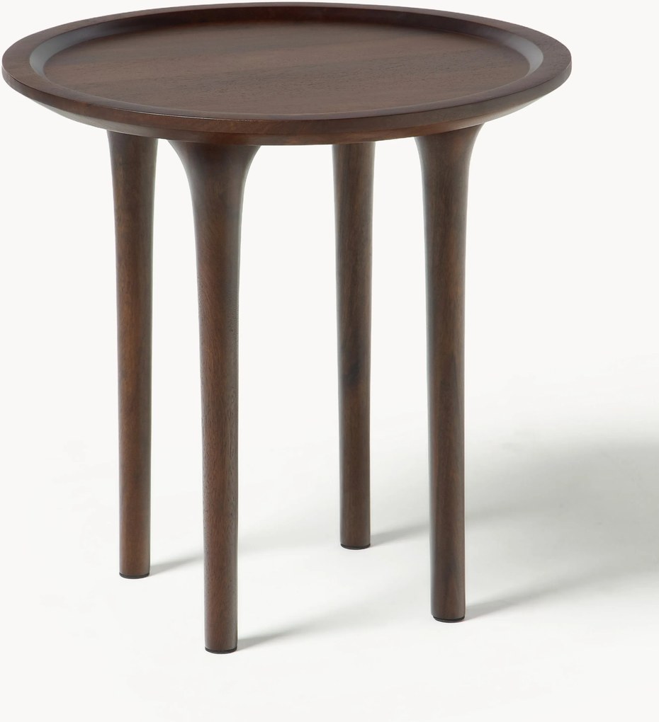Tavolino rotondo in legno di mango Jeani