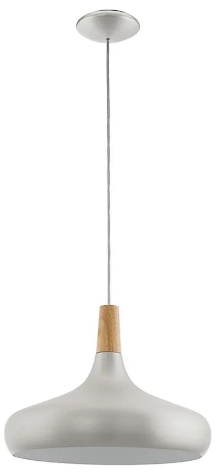 Eglo 96986 - Lampada a sospensione SABINAR 1xE27/60W/230V 400mm argento